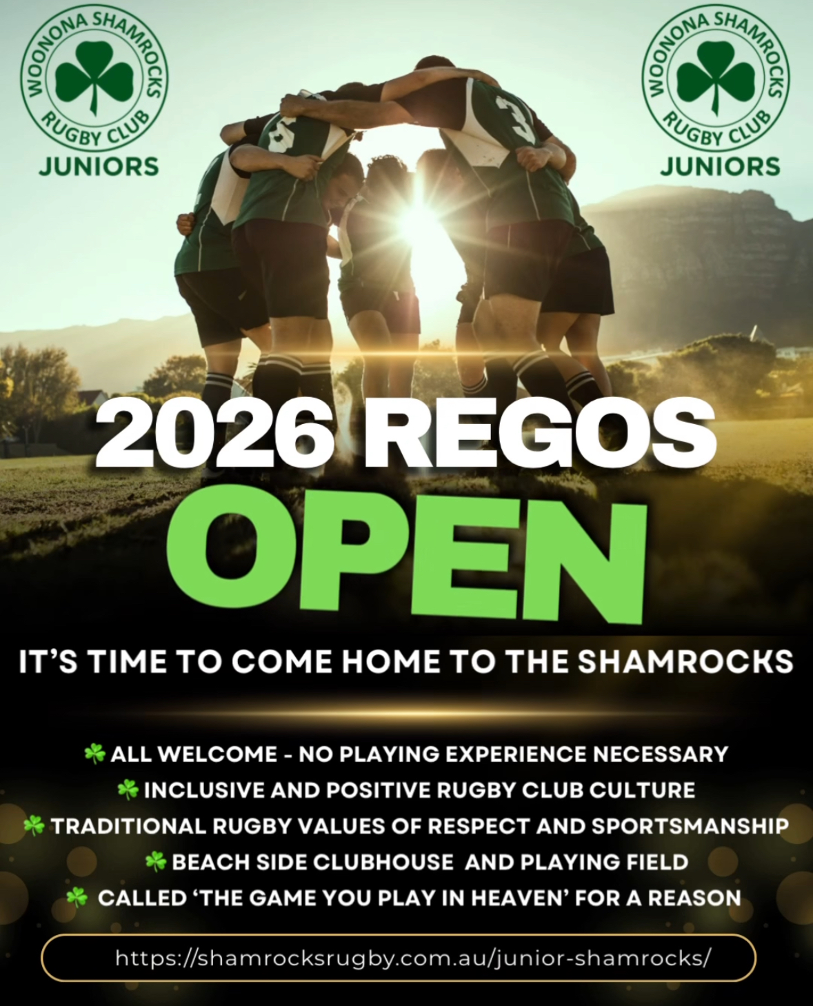 Shamrocks Junior Registration